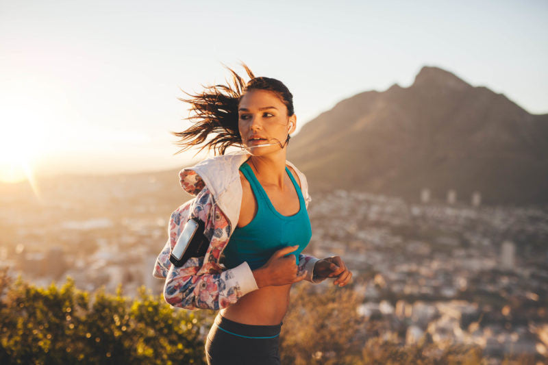 Woman jogging outside
