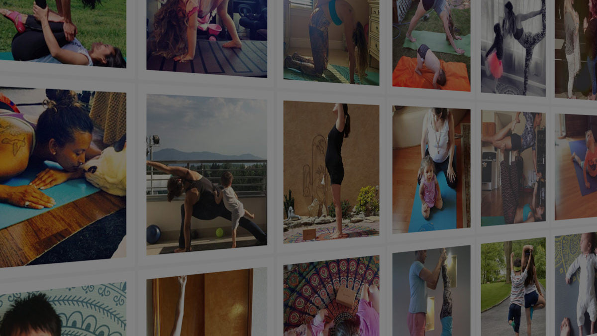 Multiple people practicing yoga