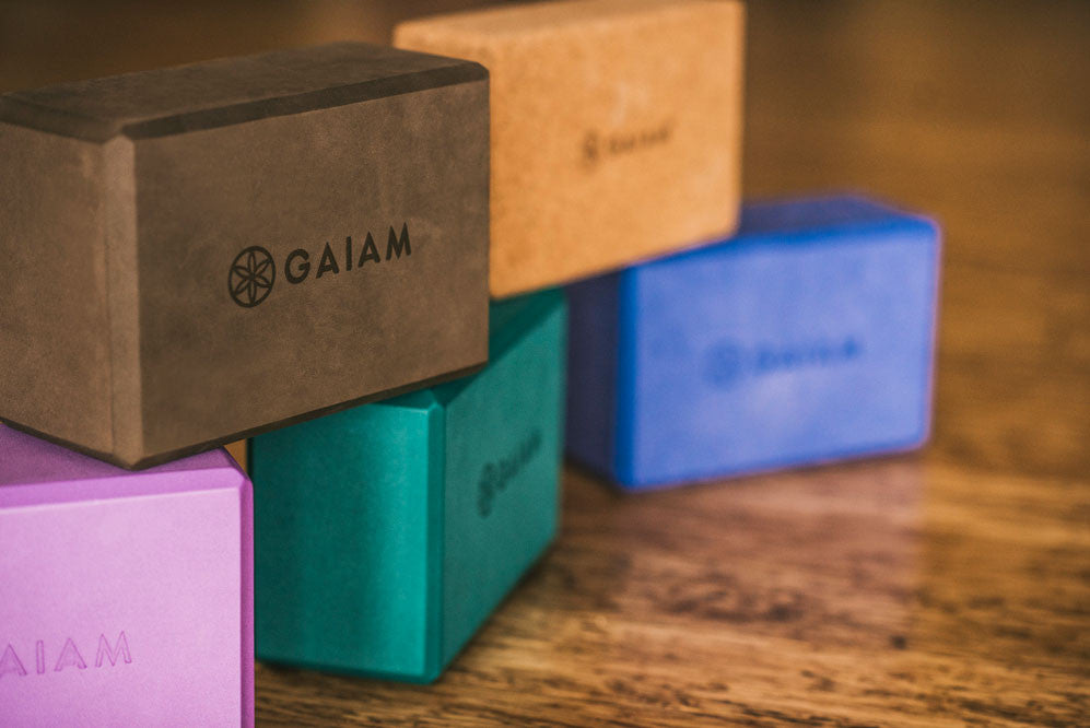 Colorful yoga blocks