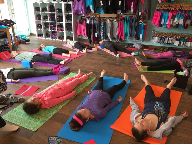 Kids doing yoga