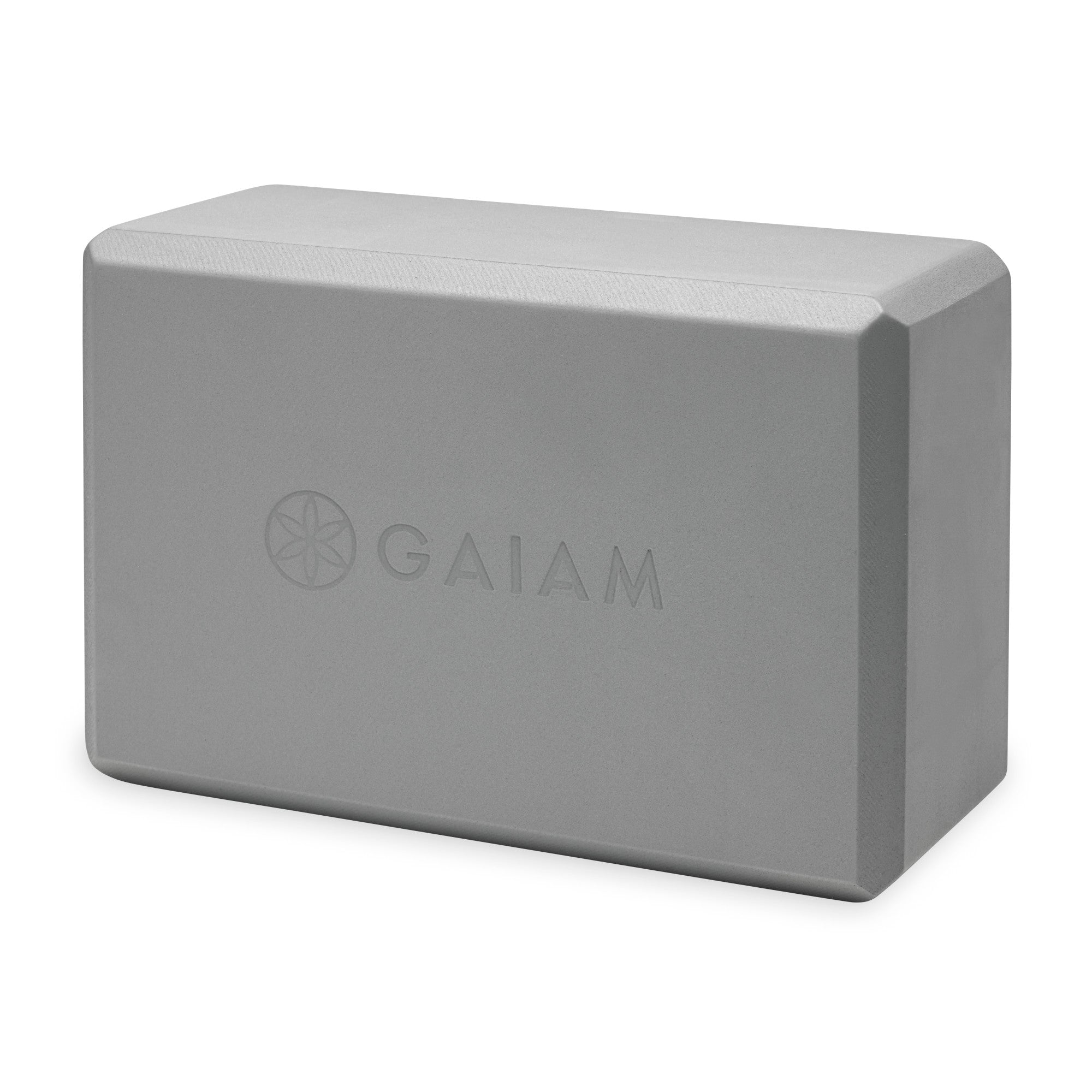 Yoga Essentials Block Grey front angle