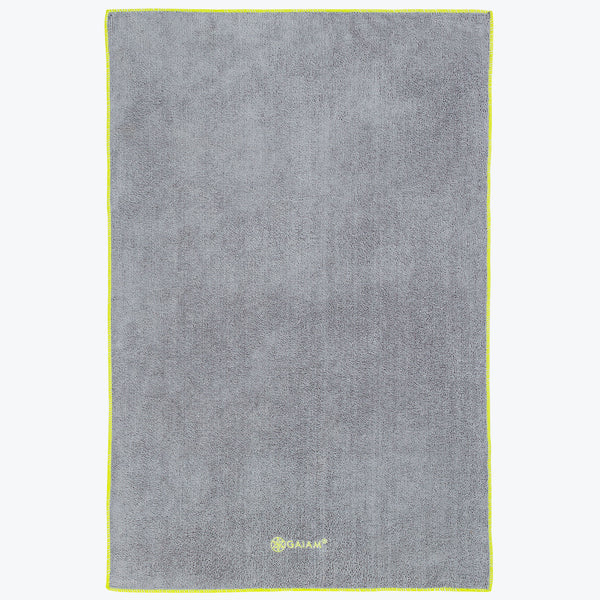 Gaiam Yoga Hand Towel, Granite Storm/Citron 30.00 x 20.00, Mat
