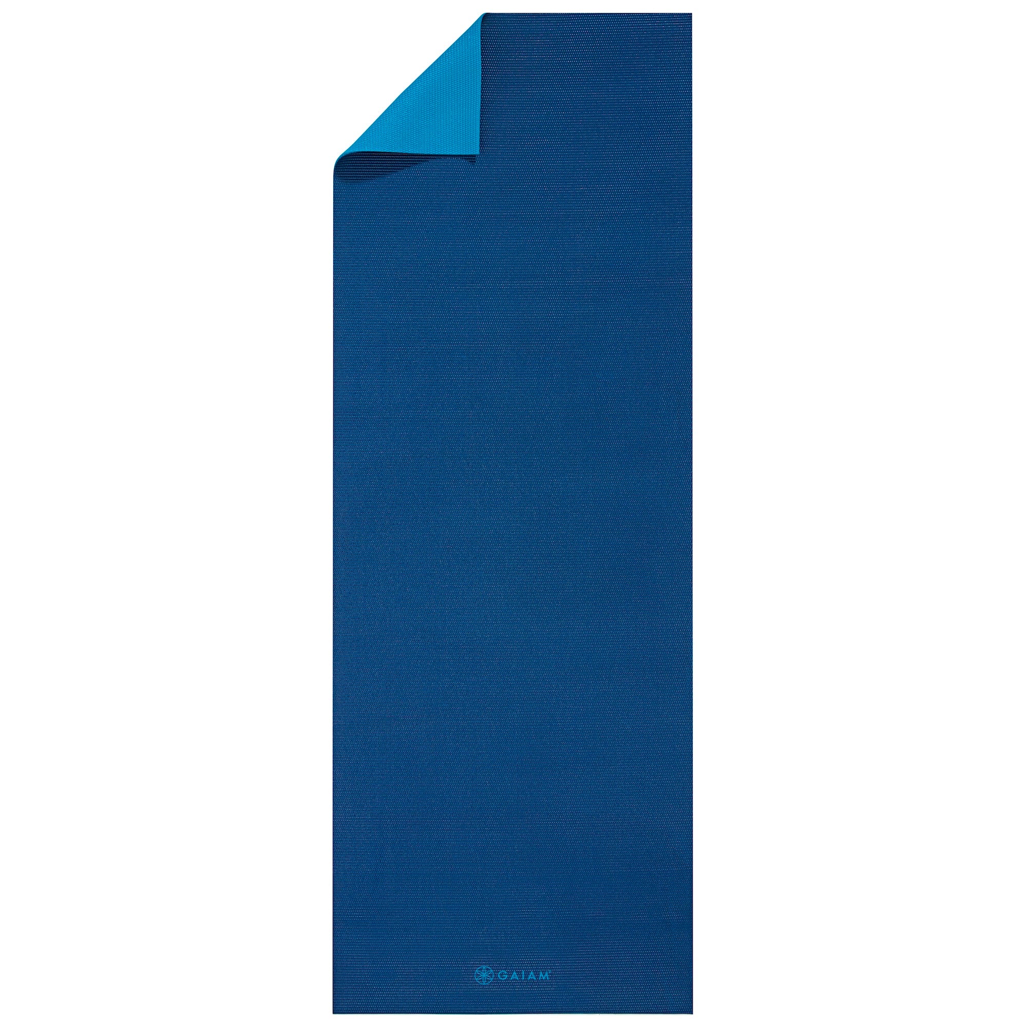 Premium 2-Color Yoga Mats (6mm) Midnight Blues flat