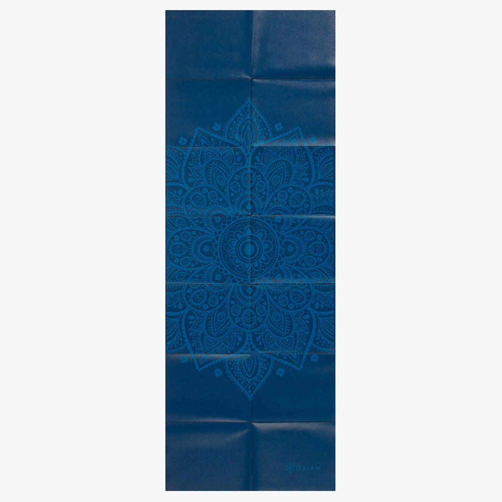 Gaiam Foldable Blue Sundial Yoga Mat (2mm)