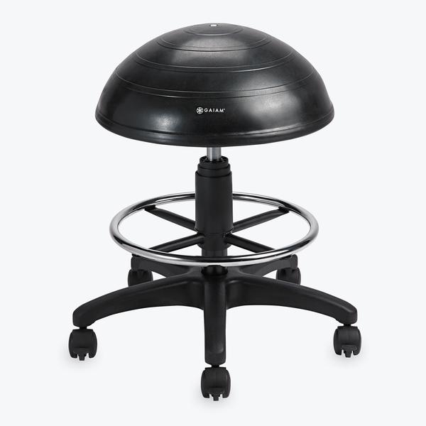 Black High-Rise Balance Ball Stool