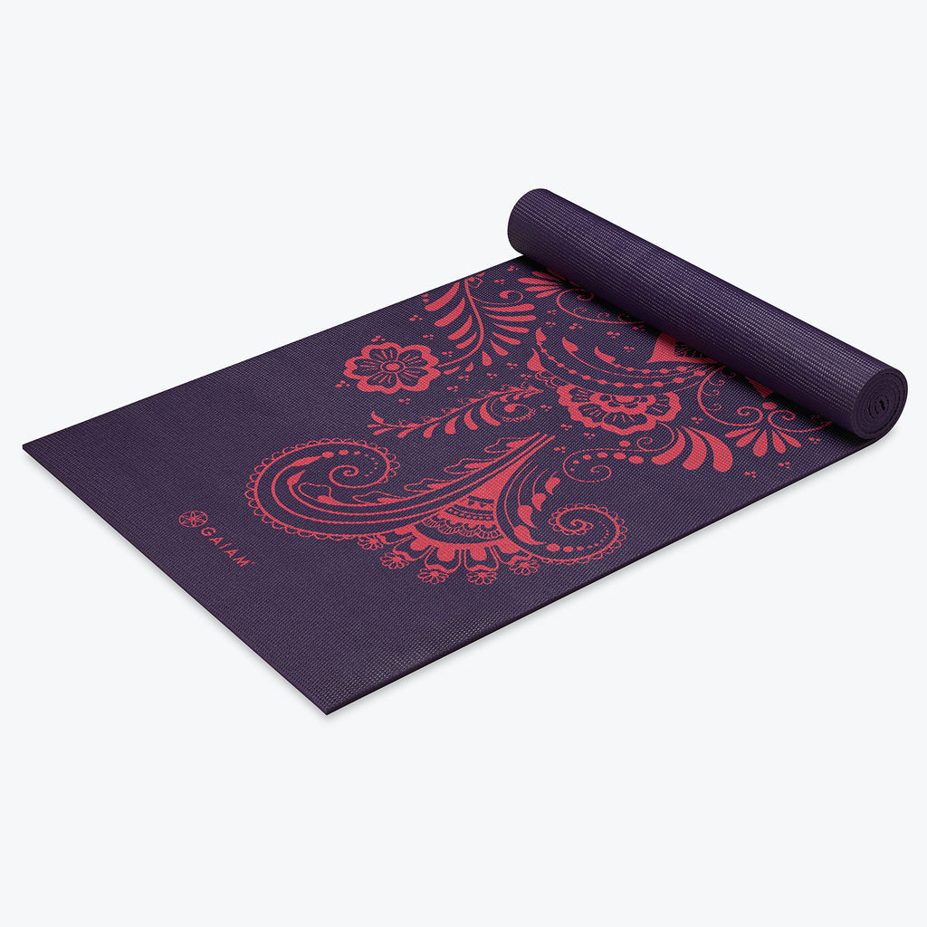 6mm Thick Premium Aubergine Swirl Yoga Mat