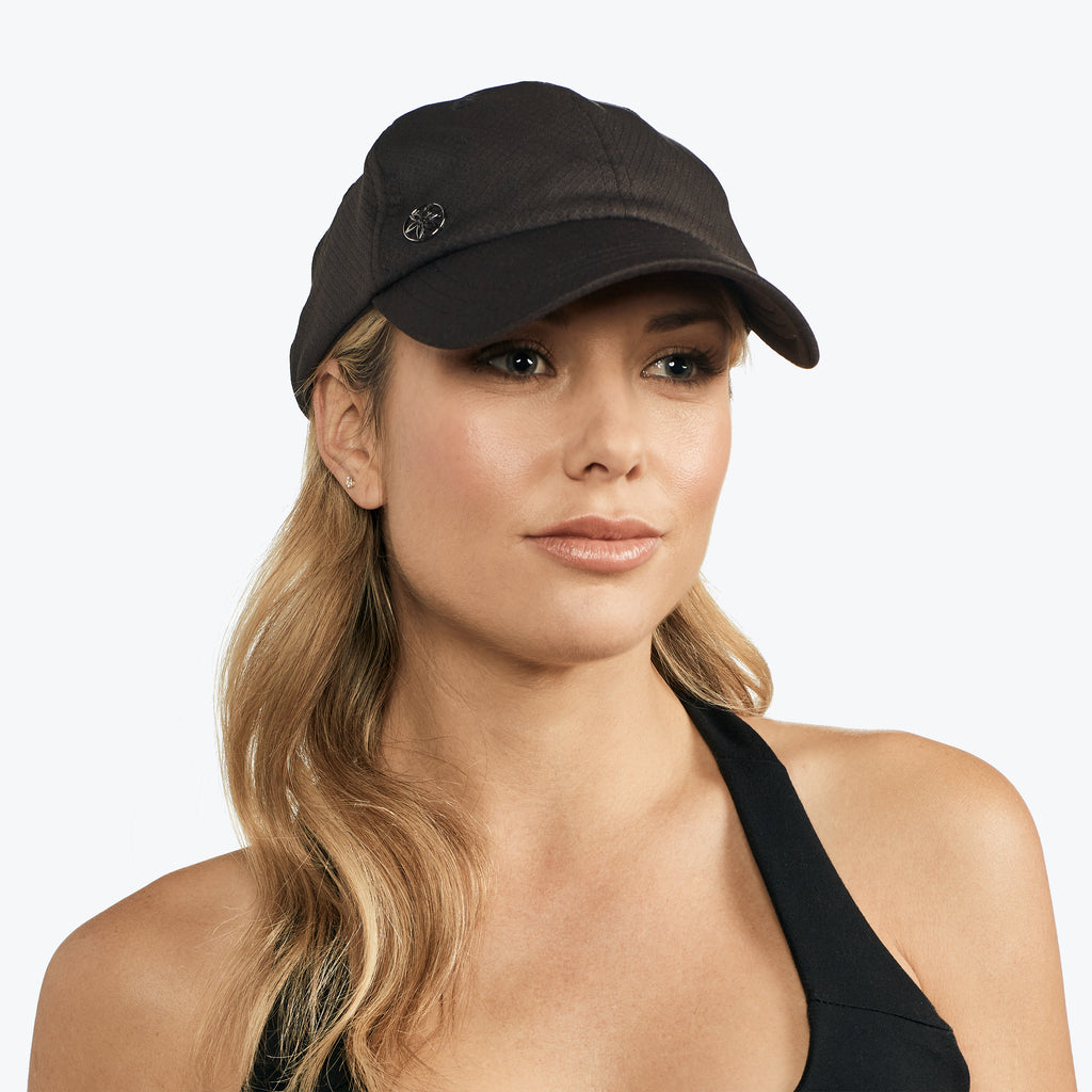 Performance Fitness Hat Black on model