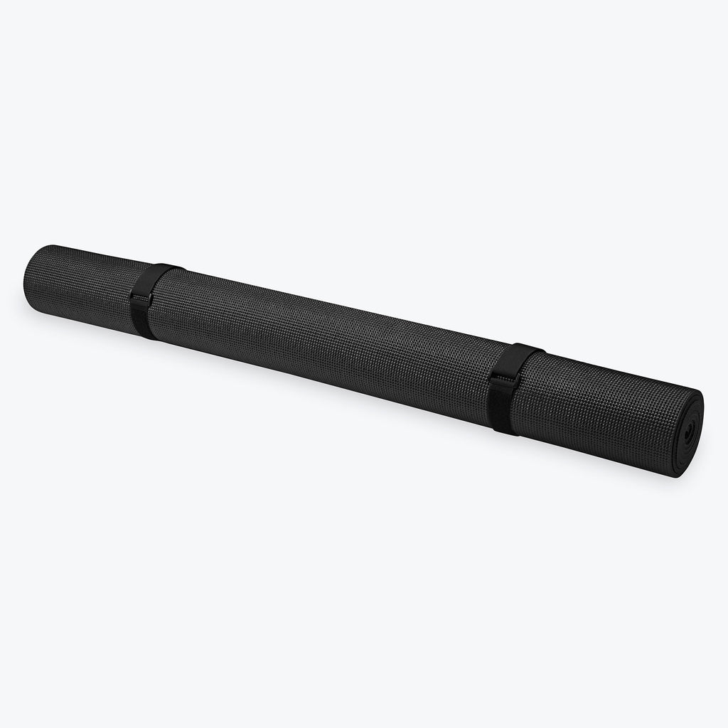 Extra Large Yoga Mat (7mm) rolled up with straps