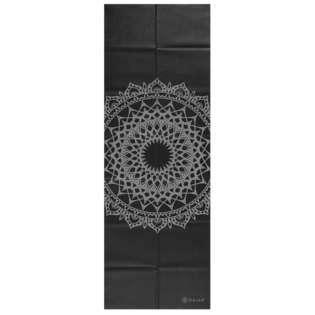 Gaiam Midnight Marrakesh Foldable Yoga Mat (2mm) flat