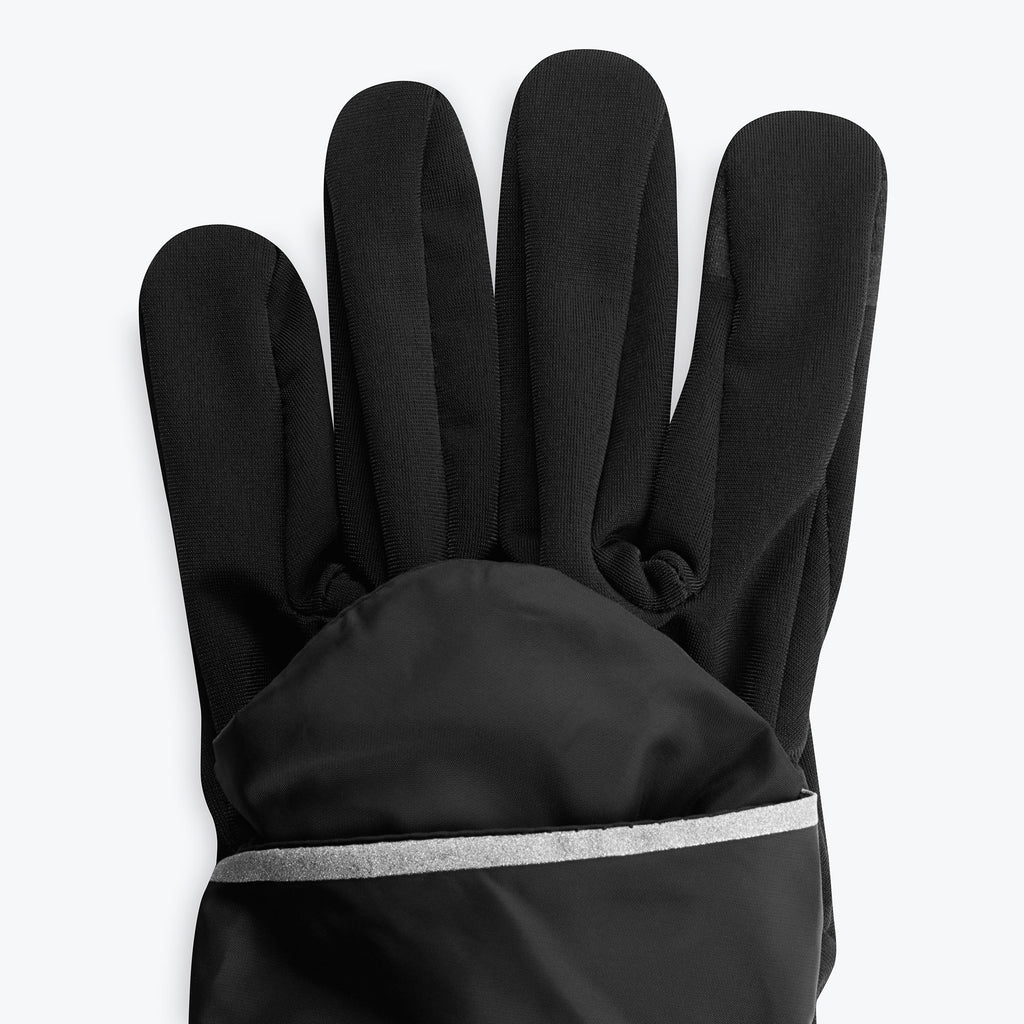 Lightweight Convertible Running Gloves (small) reflector stripe