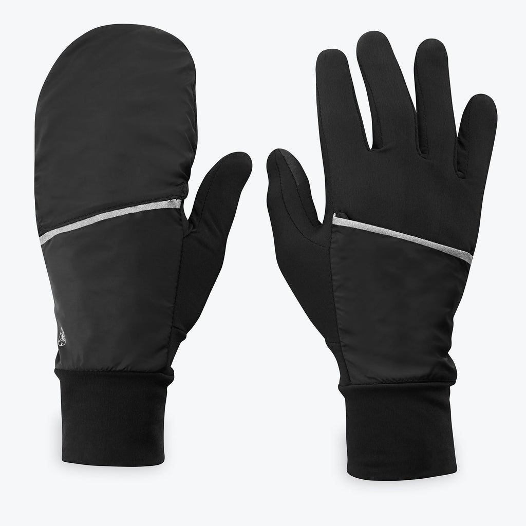 Lightweight Convertible Running Gloves (large) one glove covered
