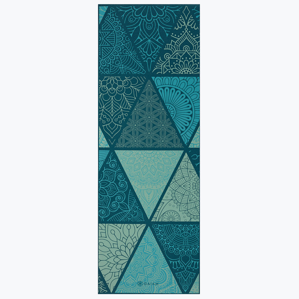 seaglass mat geometric side rolled out