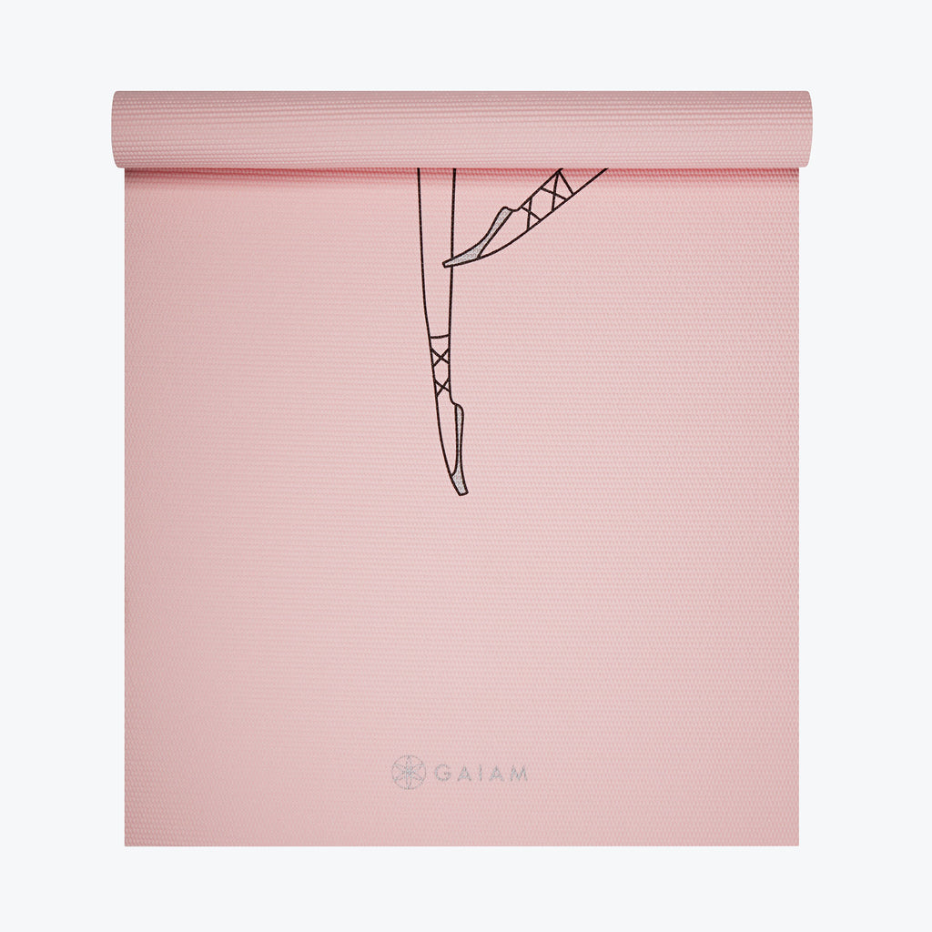 Kids Ballerina Yoga Mat (3mm) rolled up
