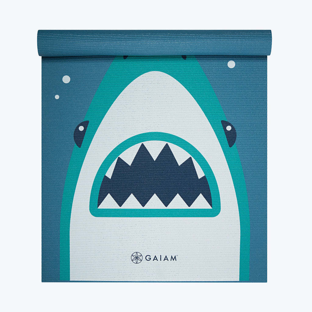 Kids Chomper Yoga Mat (3mm) rolled up