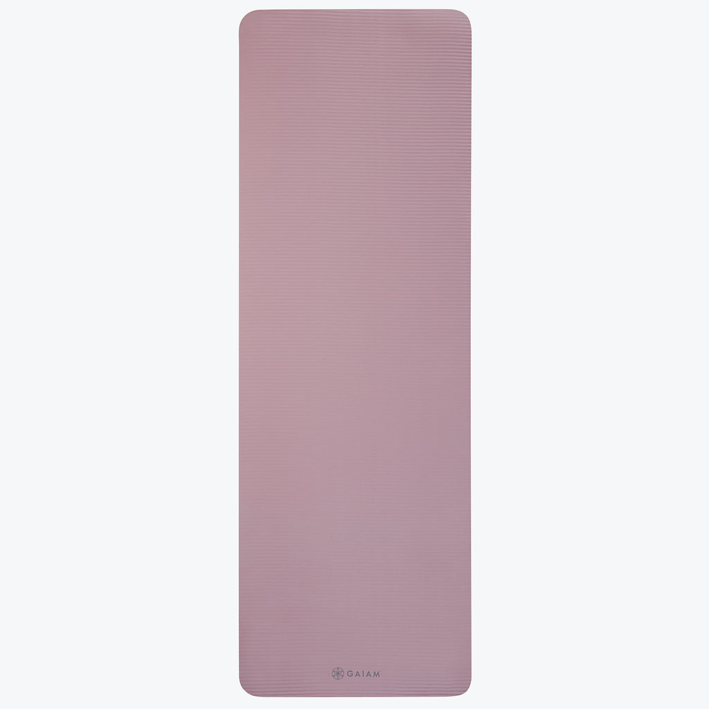 fitness mat purple rolled out
