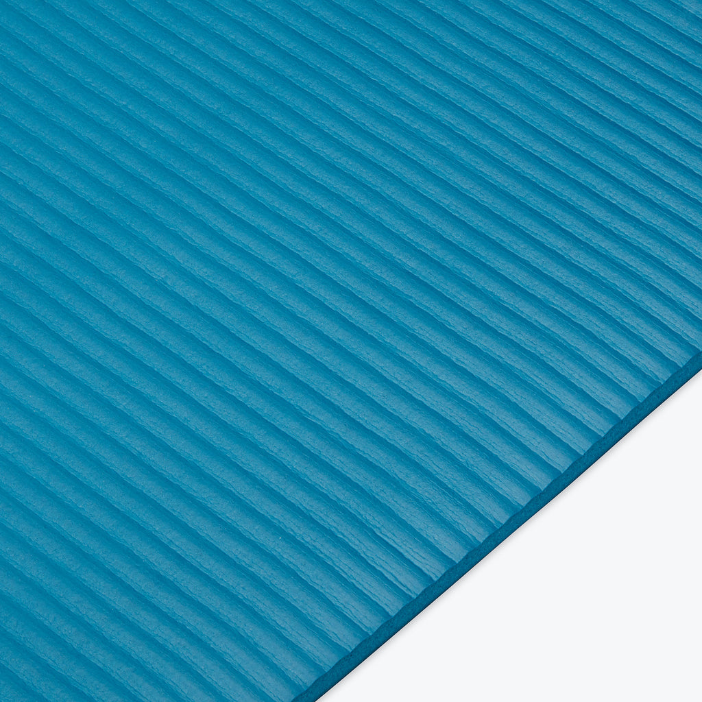 fitness mat blue close up texture