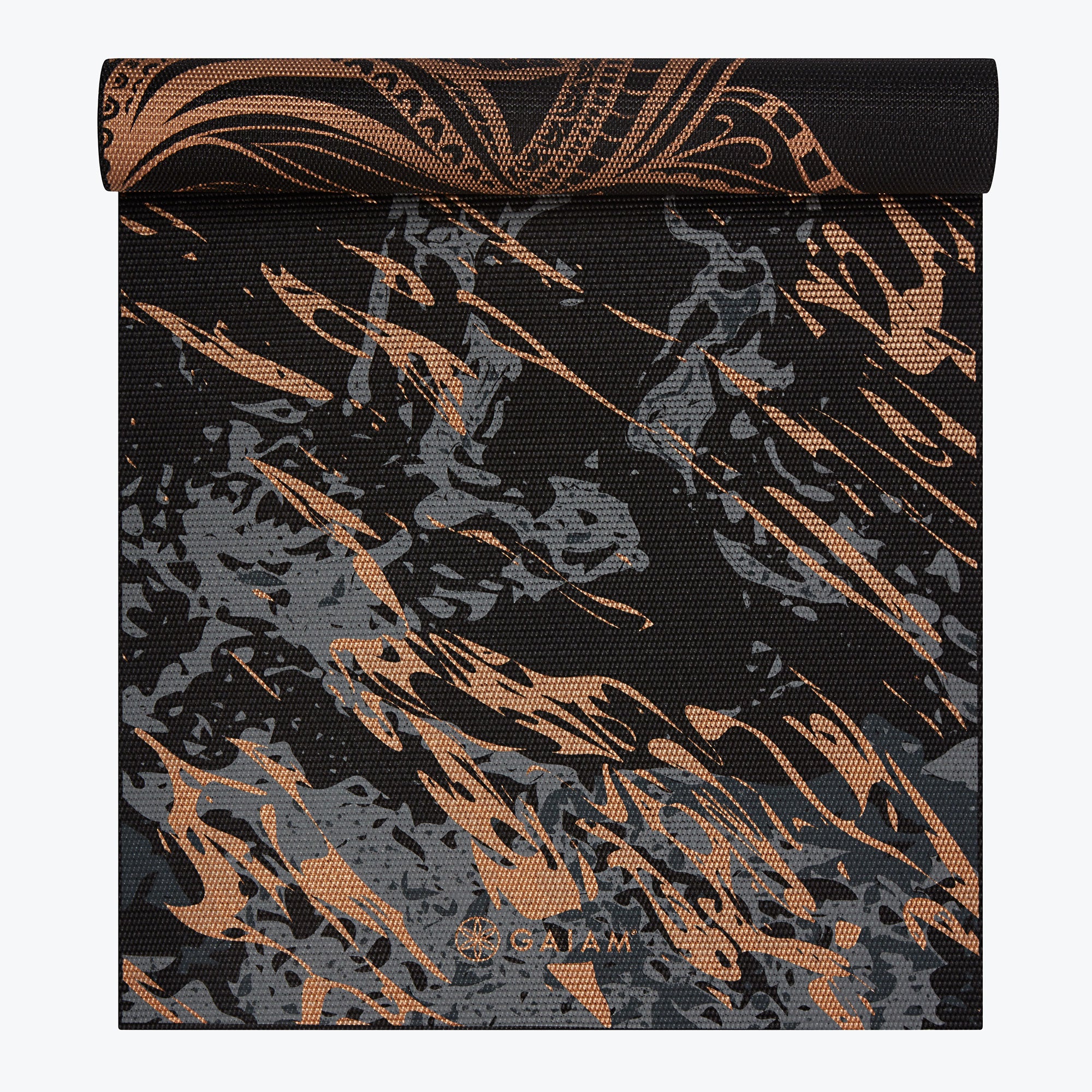 Marbled Bronze Medallion Yoga Mat