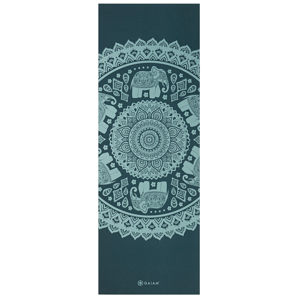 Premium Divine Journey Yoga Mat (6mm) top flat