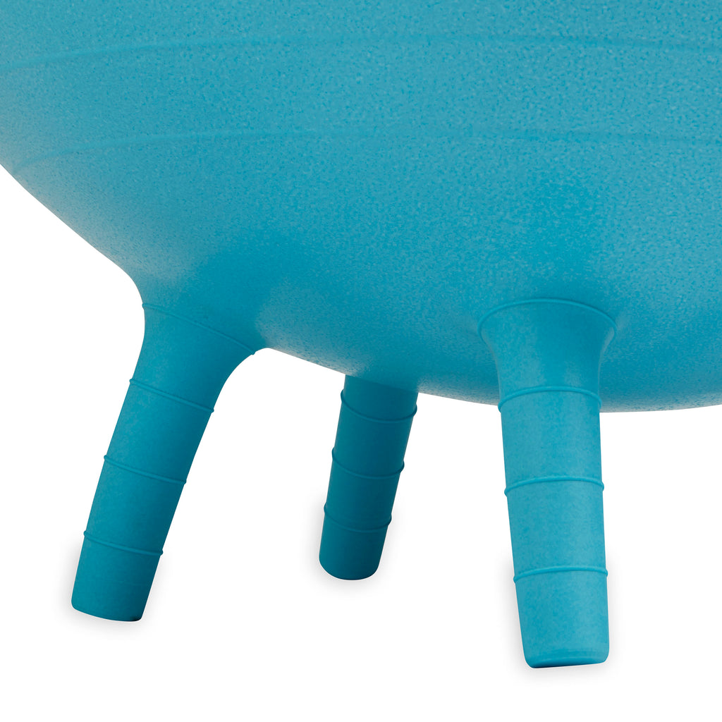 No Roll Balance Ball blue legs closeup