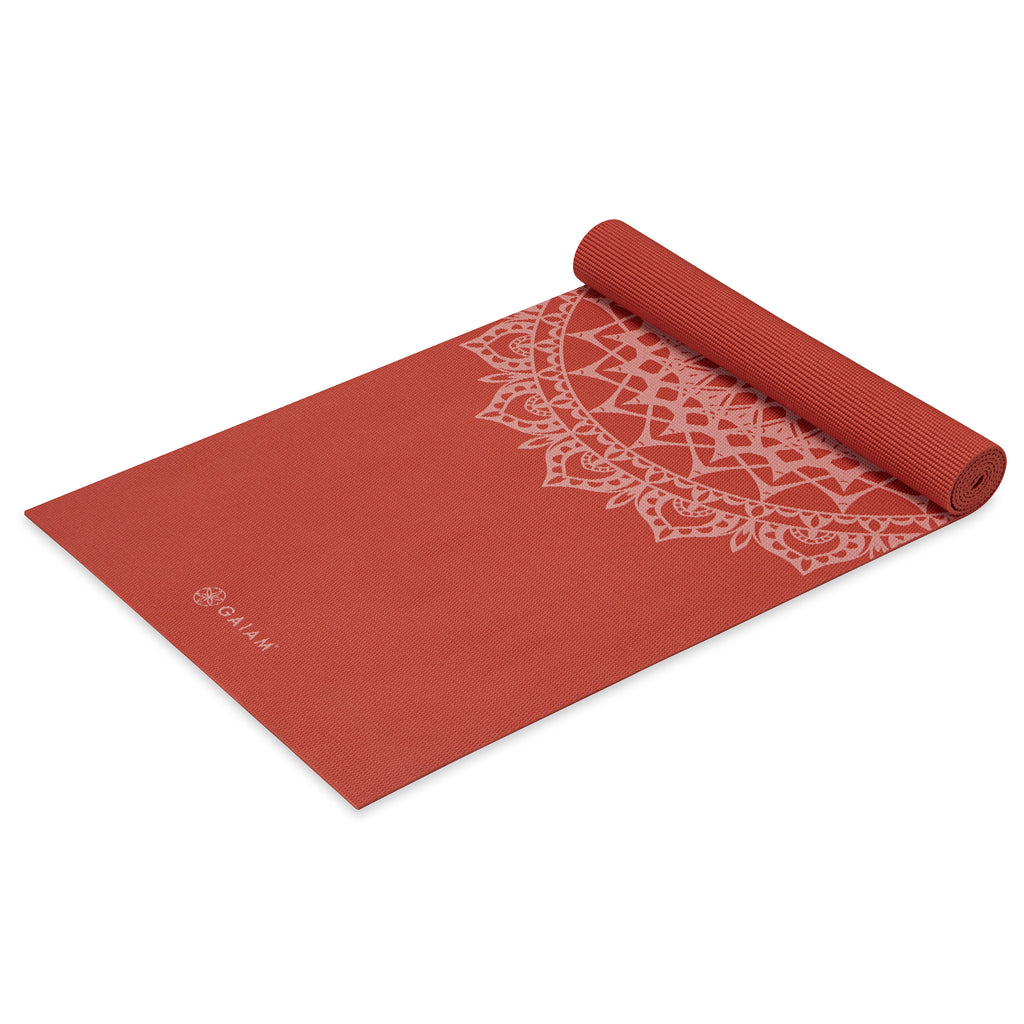 Premium Marrakesh Yoga Mat (5mm) Sunburnt Marrakesh top rolled angle