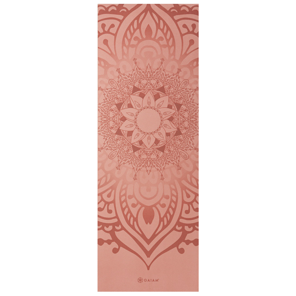 Cantaloupe Sundial Yoga Mat (5mm) flat