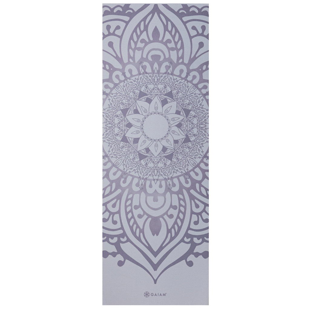 Wild Lilac Sundial Yoga Mat (5mm) flat