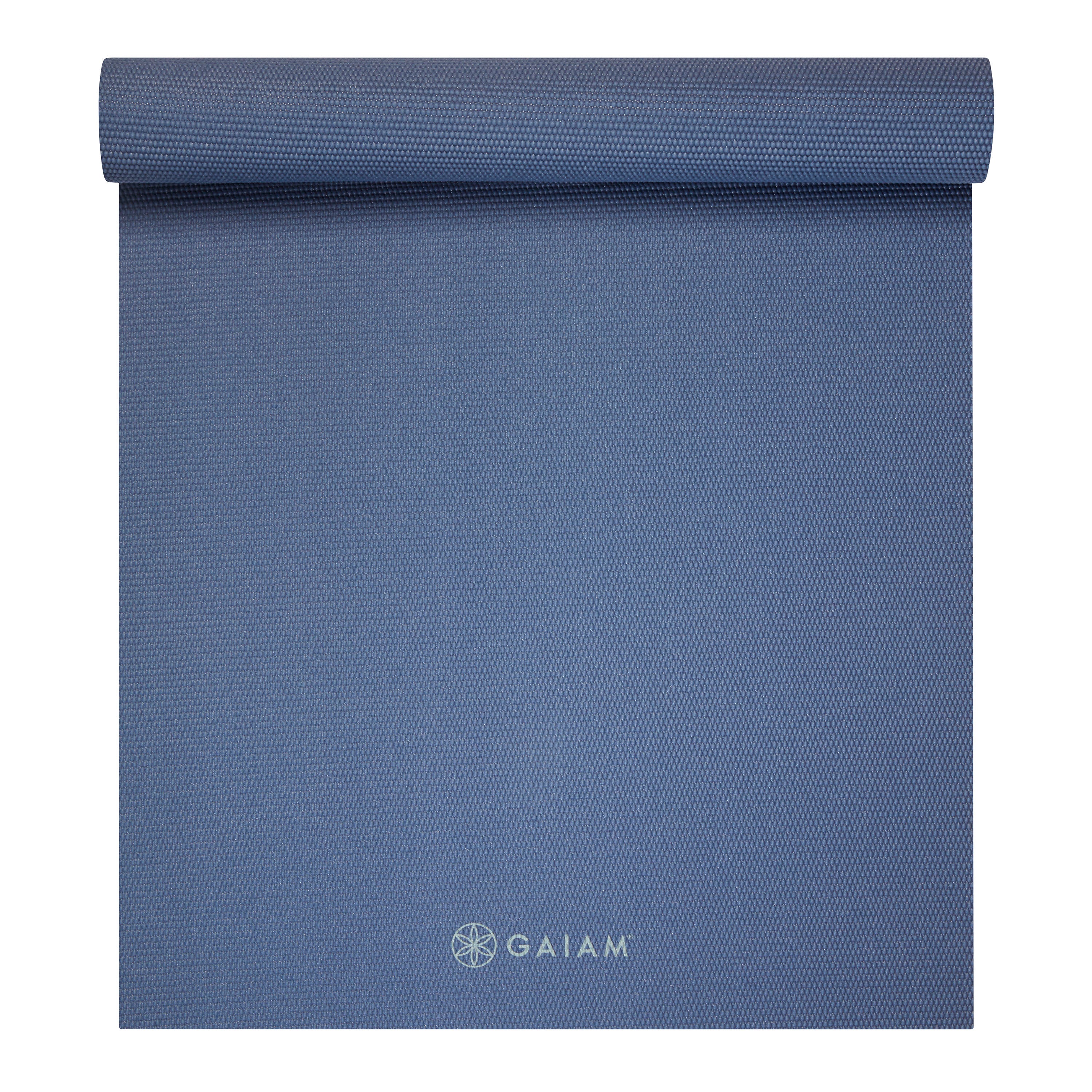 Classic Solid Color Yoga Mat (5mm) High Tide top rolled