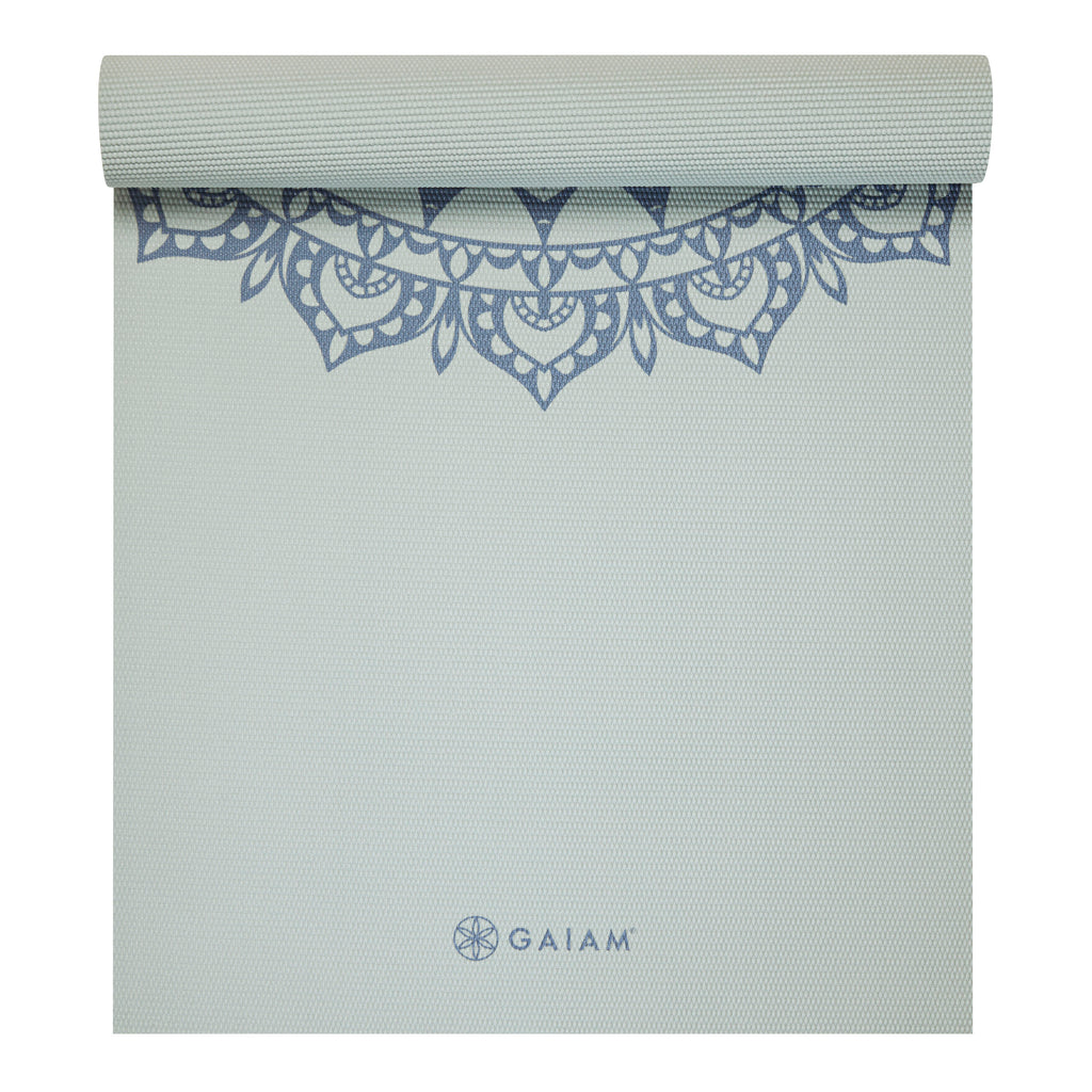 Printed Marrakesh Yoga Mat (5mm) Lakeside top rolled