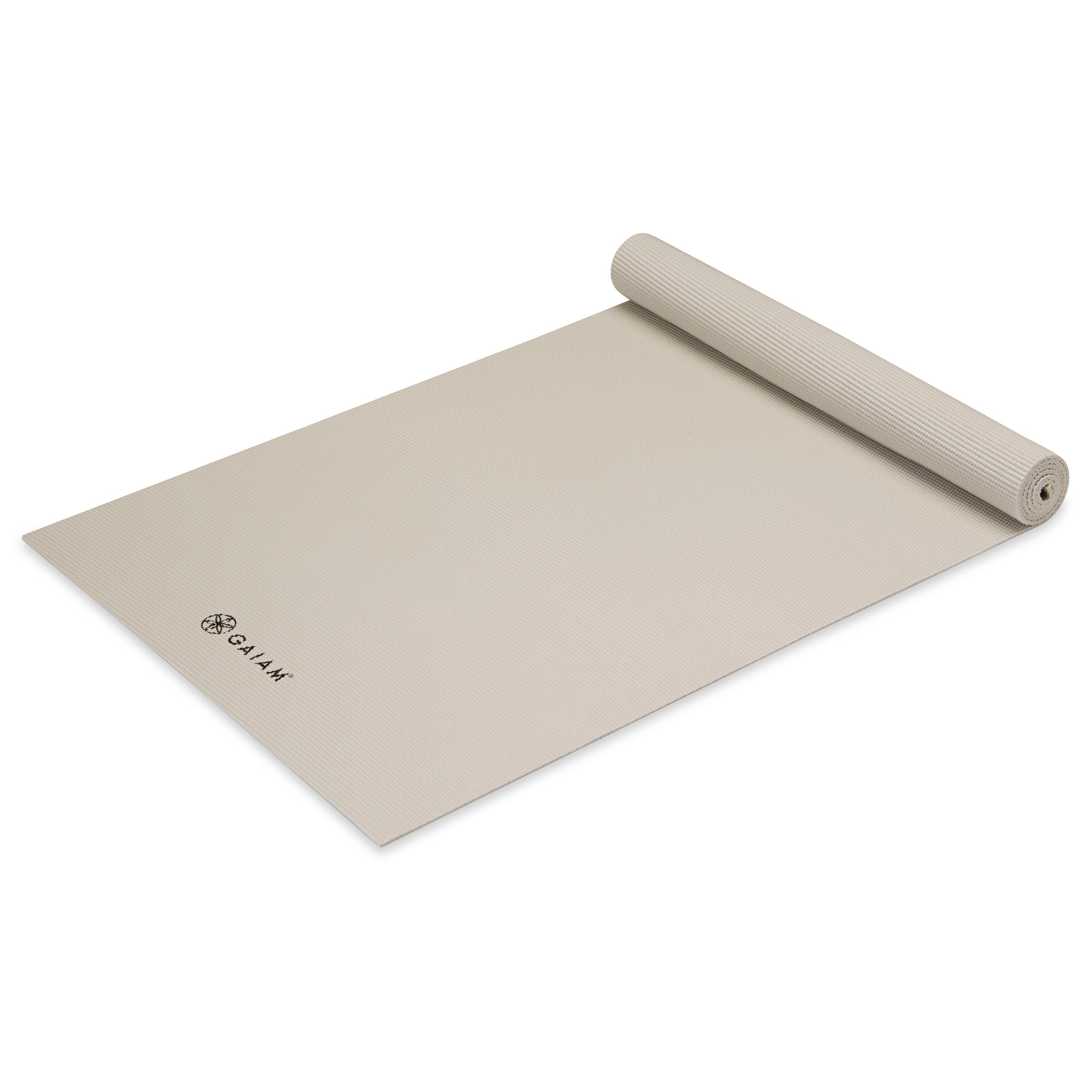 Classic Solid Color Yoga Mat (5mm) Dovetail top rolled angle