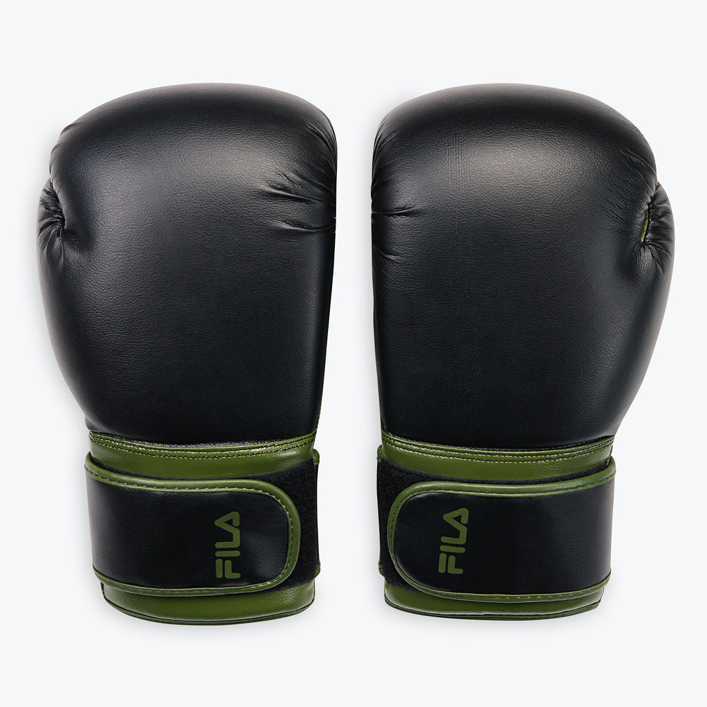 green boxing gloves back view