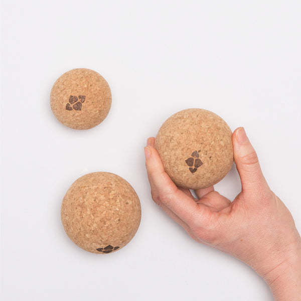 Halfmoon Cork Massage Ball Trio Gaiam
