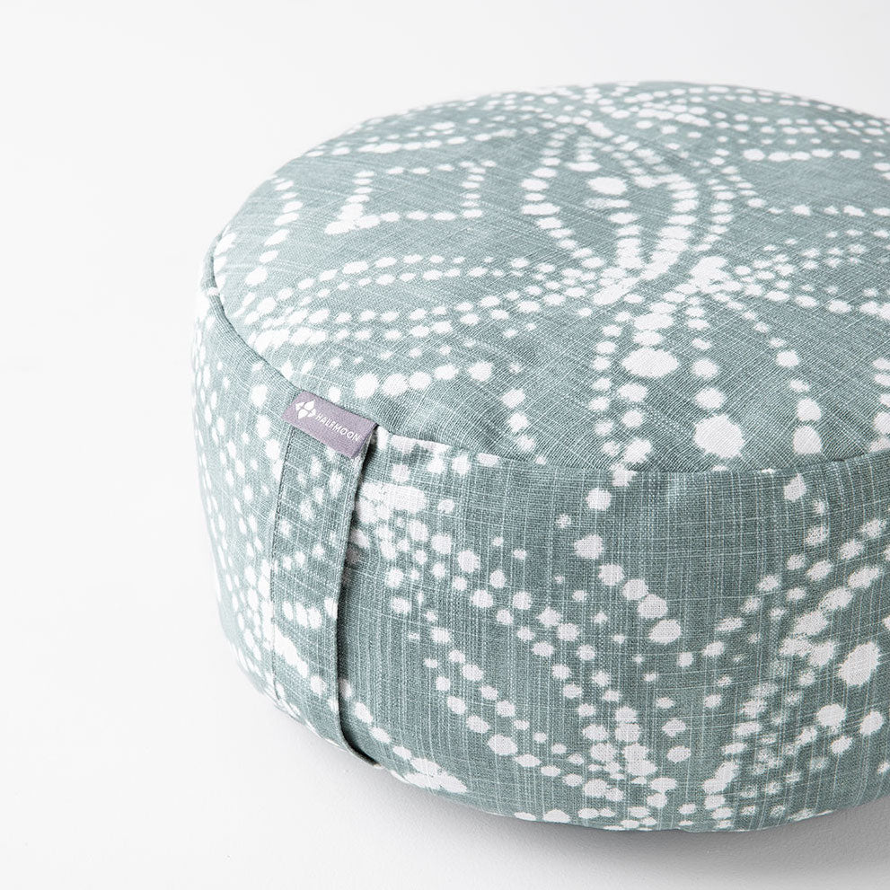 Halfmoon Mod Meditation Cushion Batik closeup