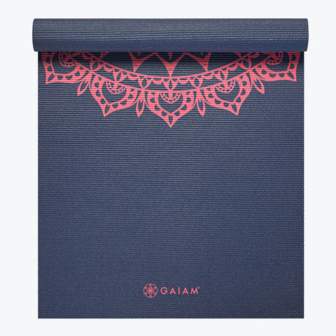 Navy Fleur Marrakesh Yoga Mat (3mm)