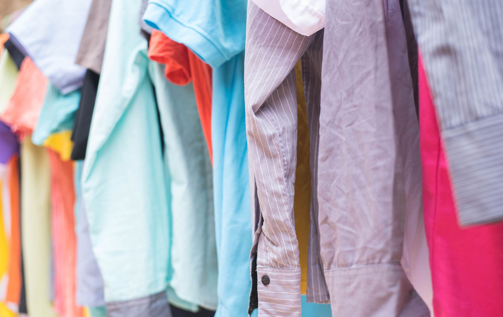 Clothes hanging up 