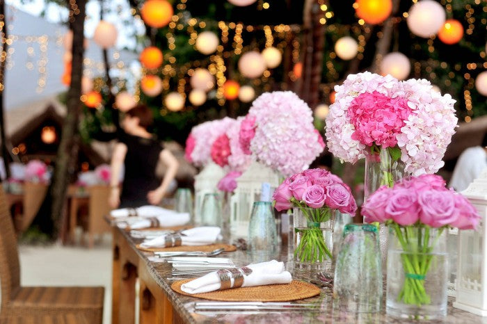 Table set for a wedding