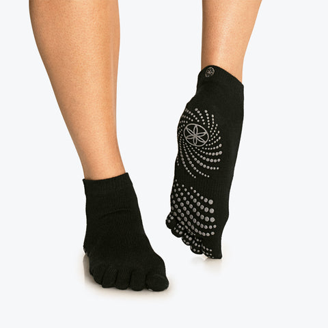 Gray No-Slip Yoga Socks