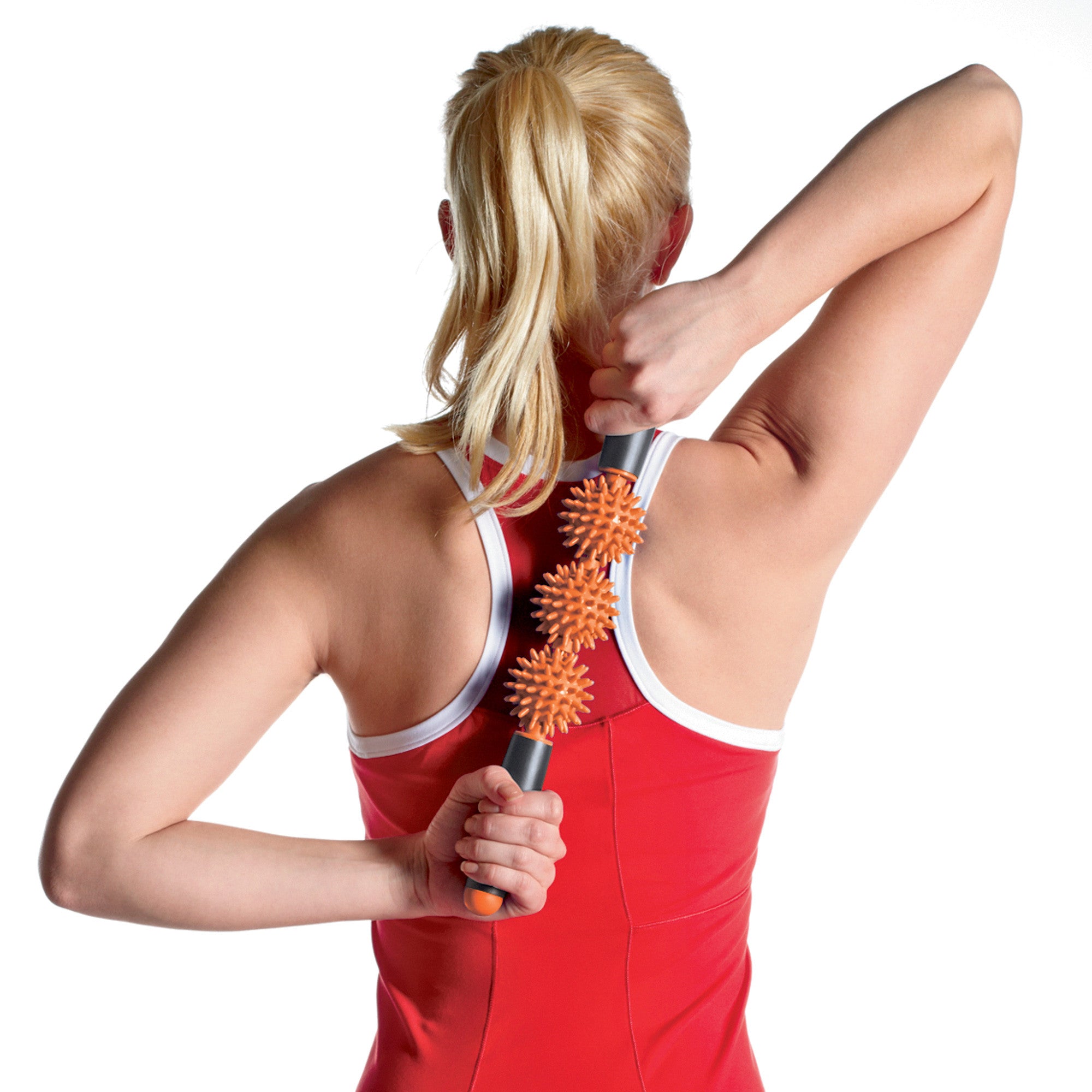 Back and shoulder massager with the Pressure Point Massager