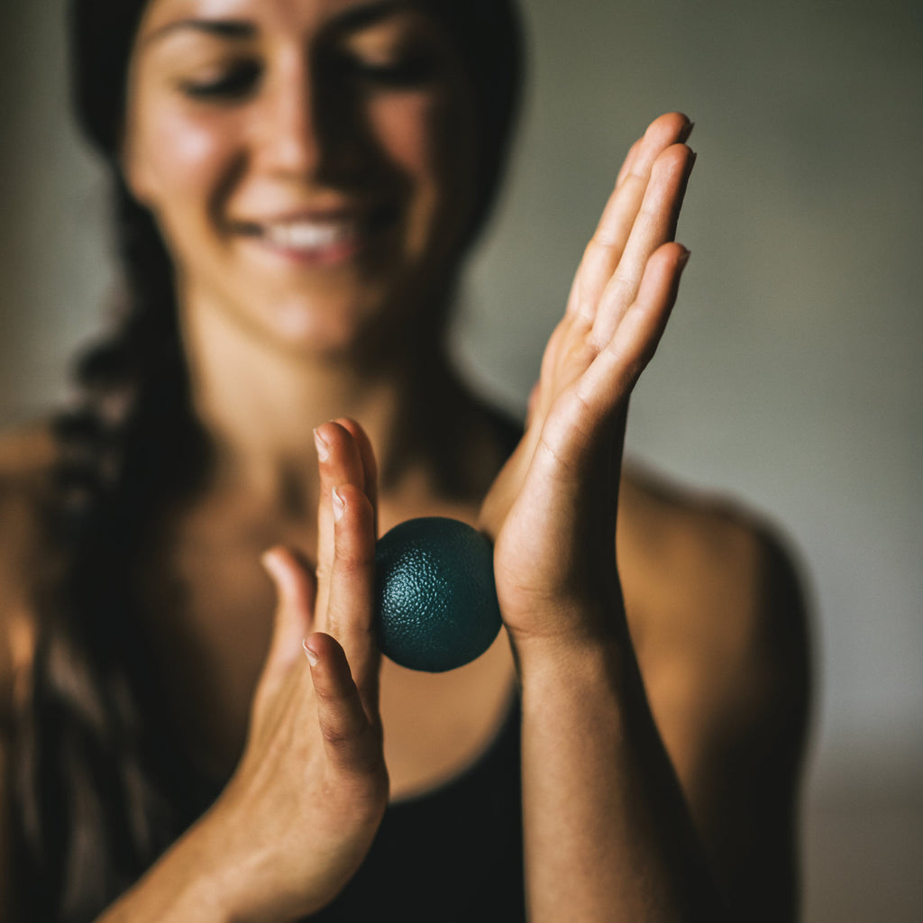 Palm and finger massage with the Hand Therapy Kit