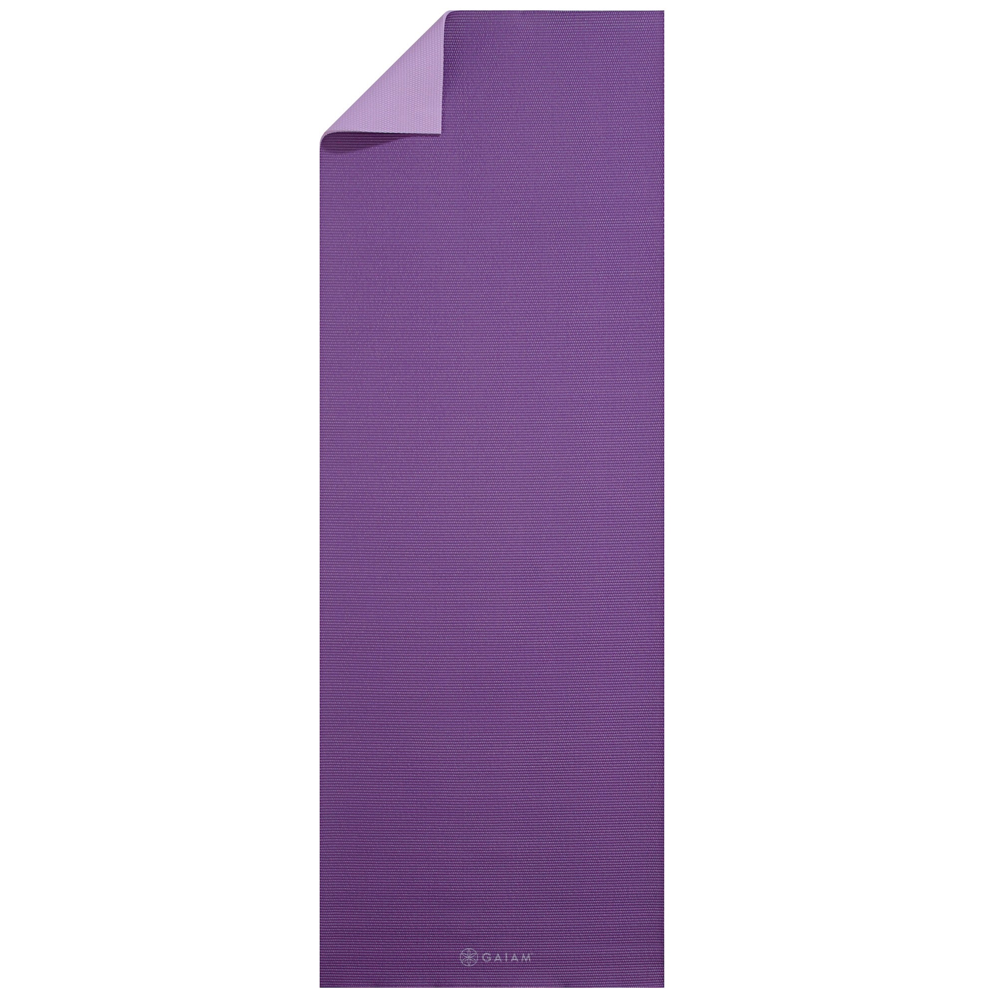 Premium 2-Color Yoga Mats (6mm) Plum Jam flat