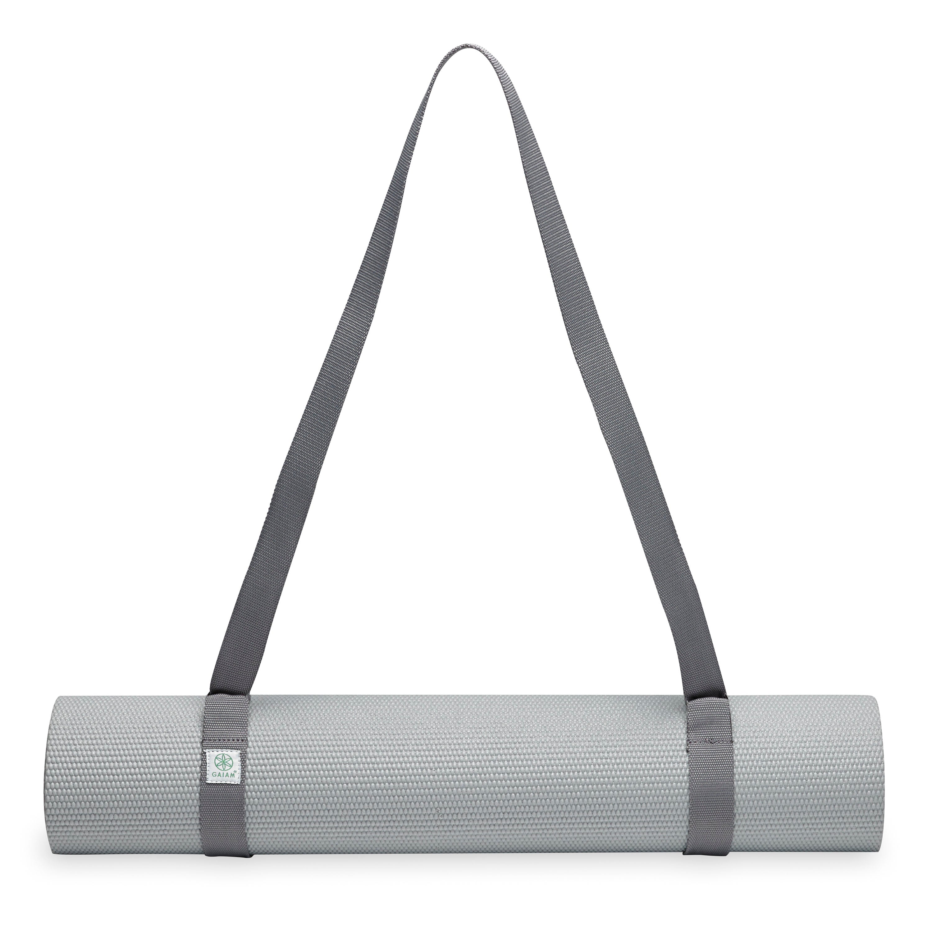 Gaiam Easy-Cinch Yoga Sling Gray with mat