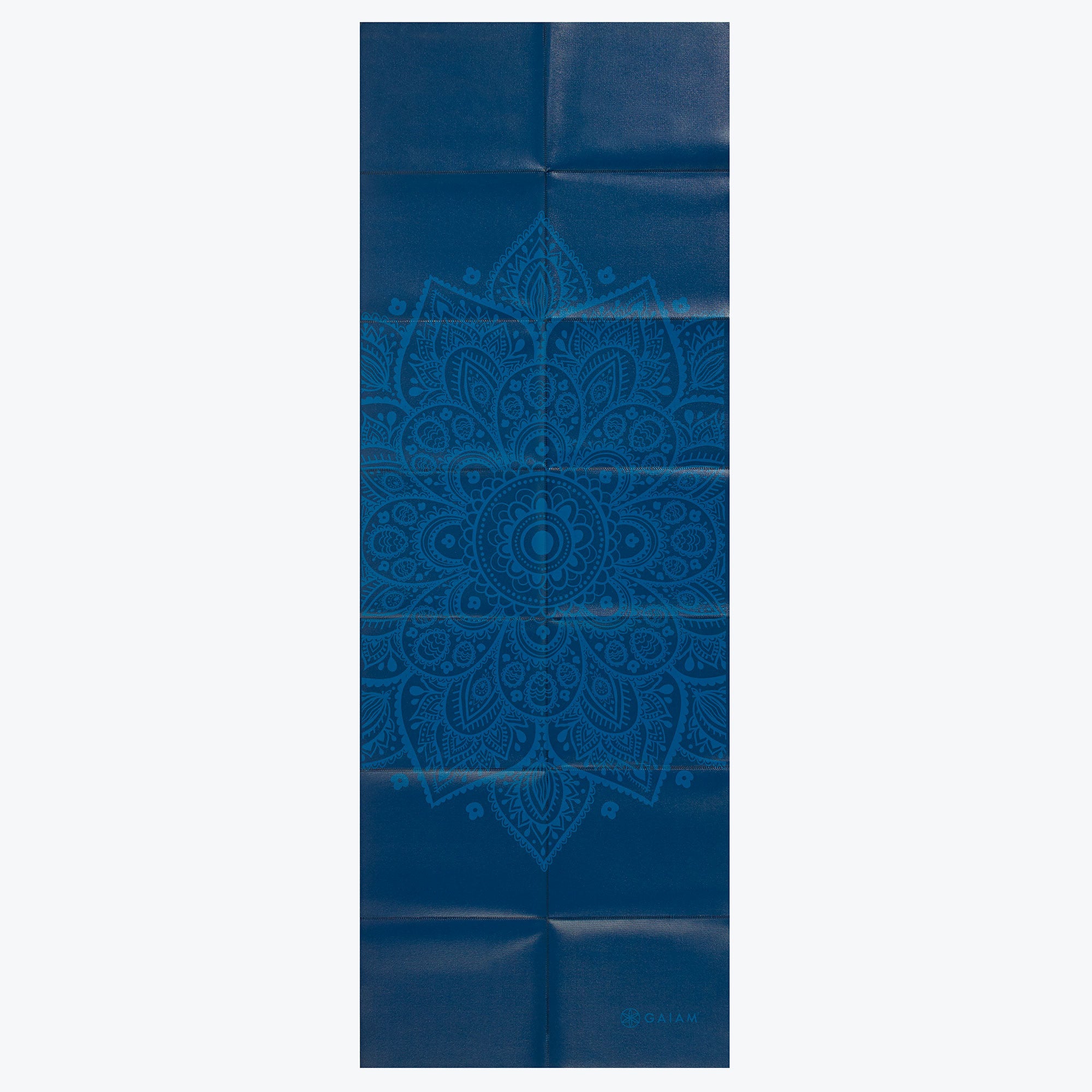 Gaiam Foldable Blue Sundial Yoga Mat (2mm)