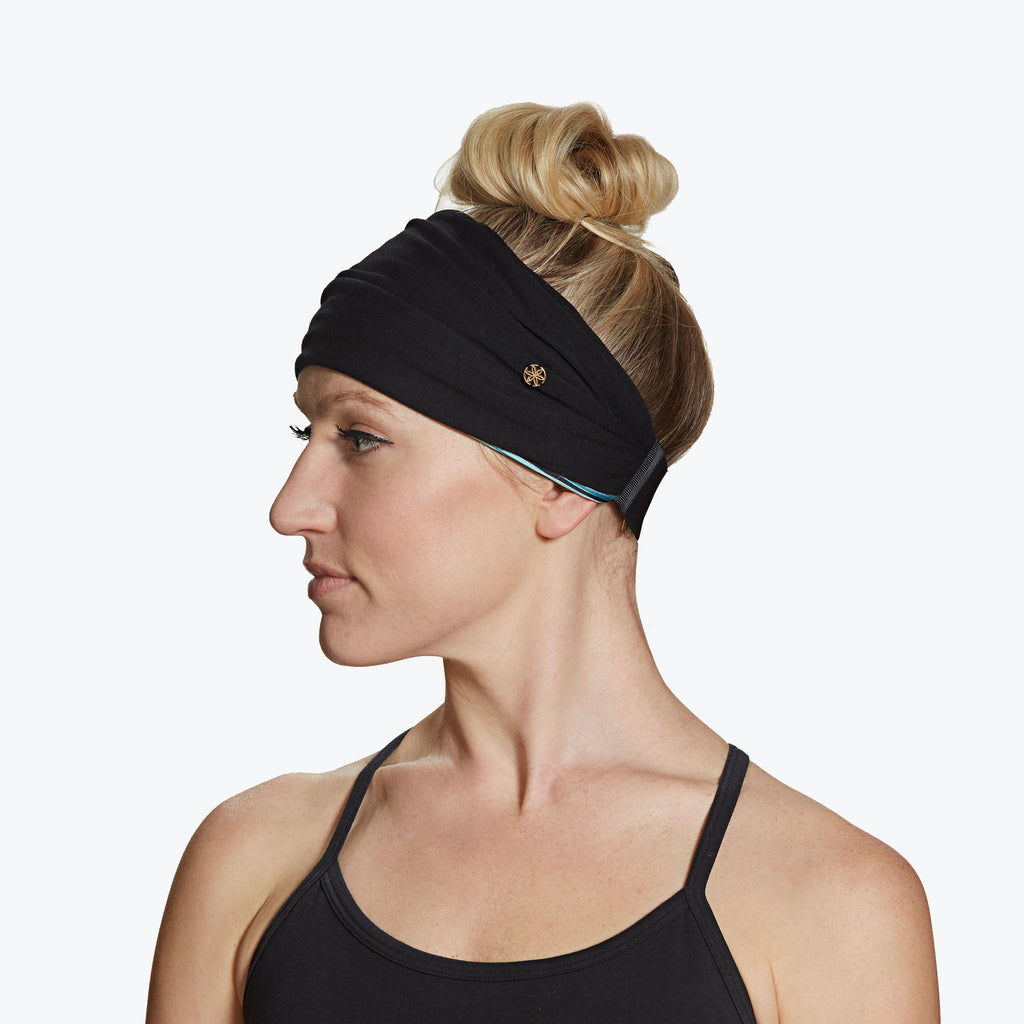 Reversible extra-wide headband black