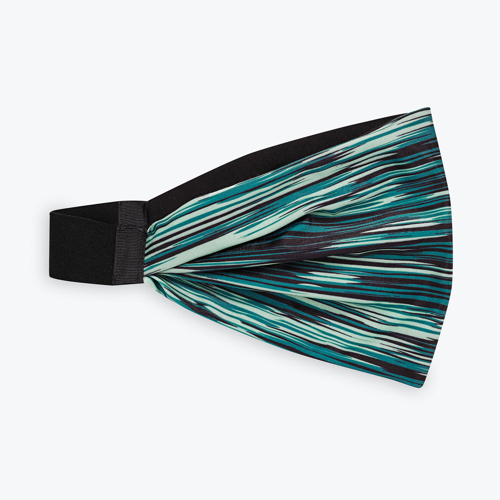 Extra-wide headband blue striped