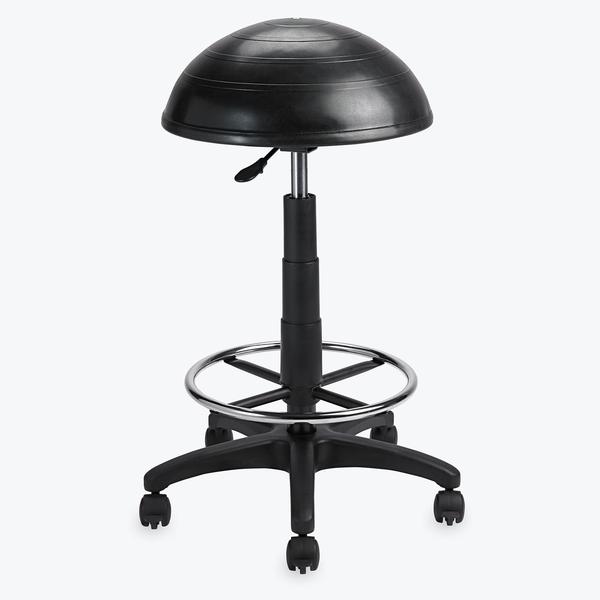 High-Rise Balance Ball Stool Black