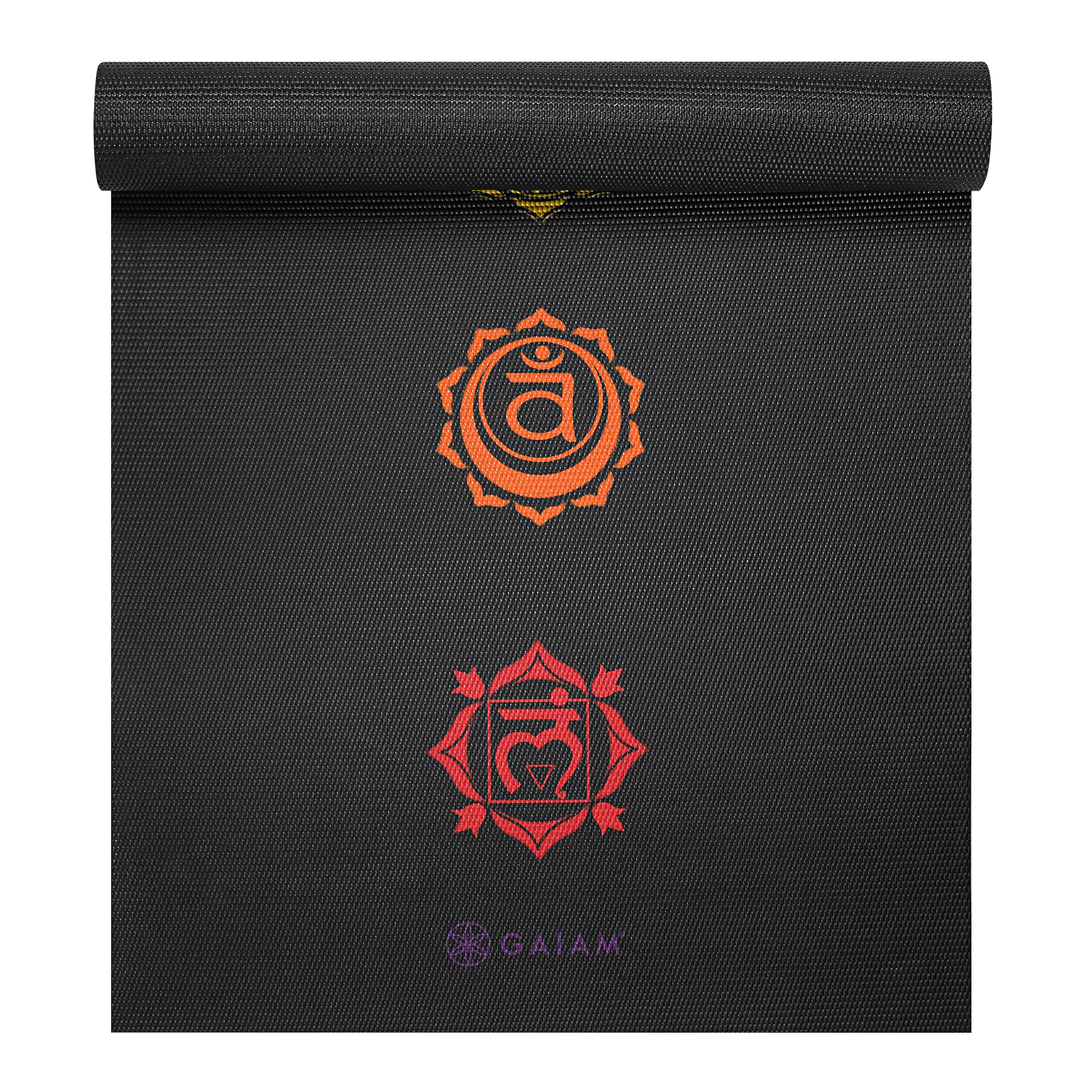 hænge at ringe oversøisk Premium Black Chakra Yoga Mat (6mm) - Gaiam