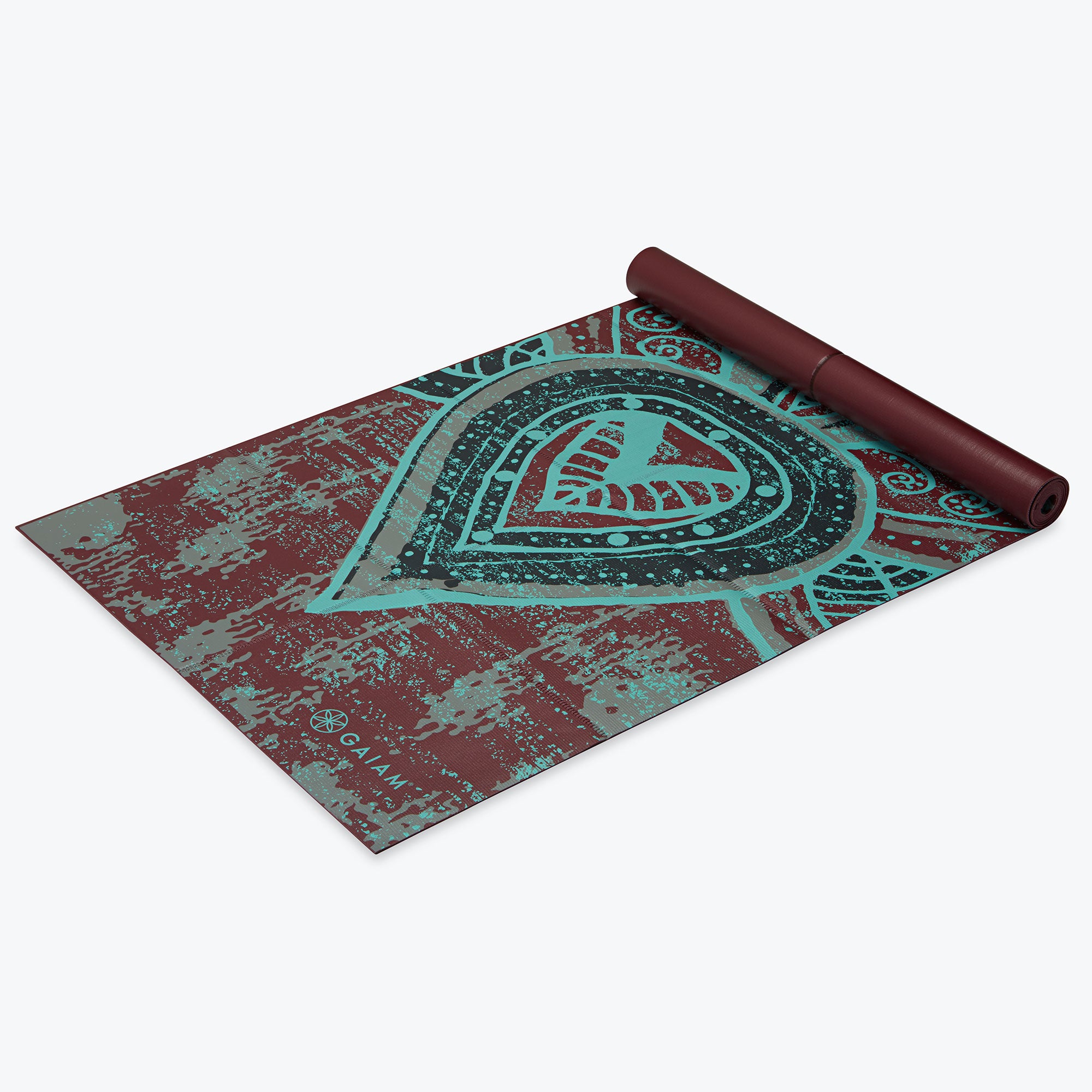 Gaiam Foldable Yoga Mat be free print rolled up