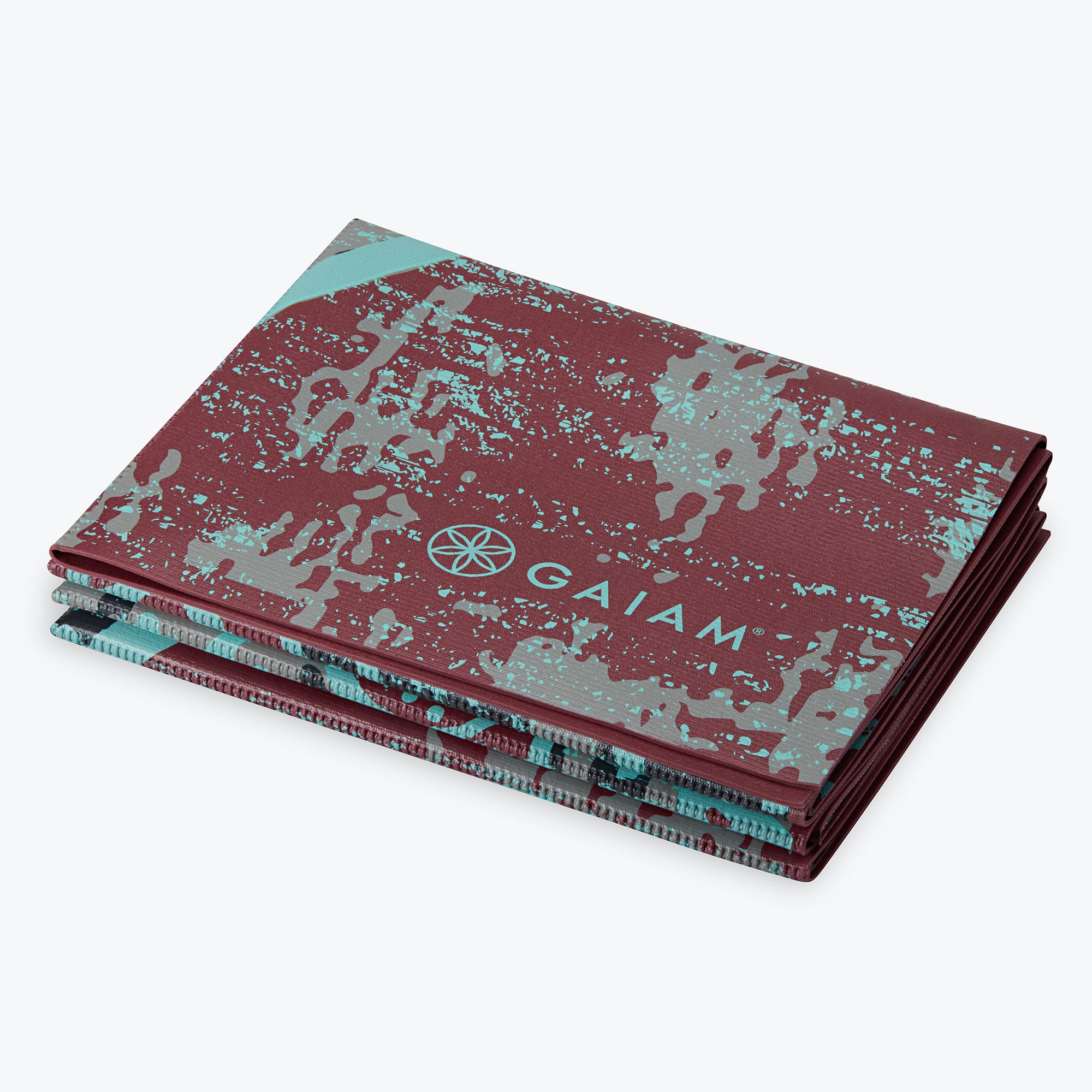 Gaiam Foldable Yoga Mat be free print folded up