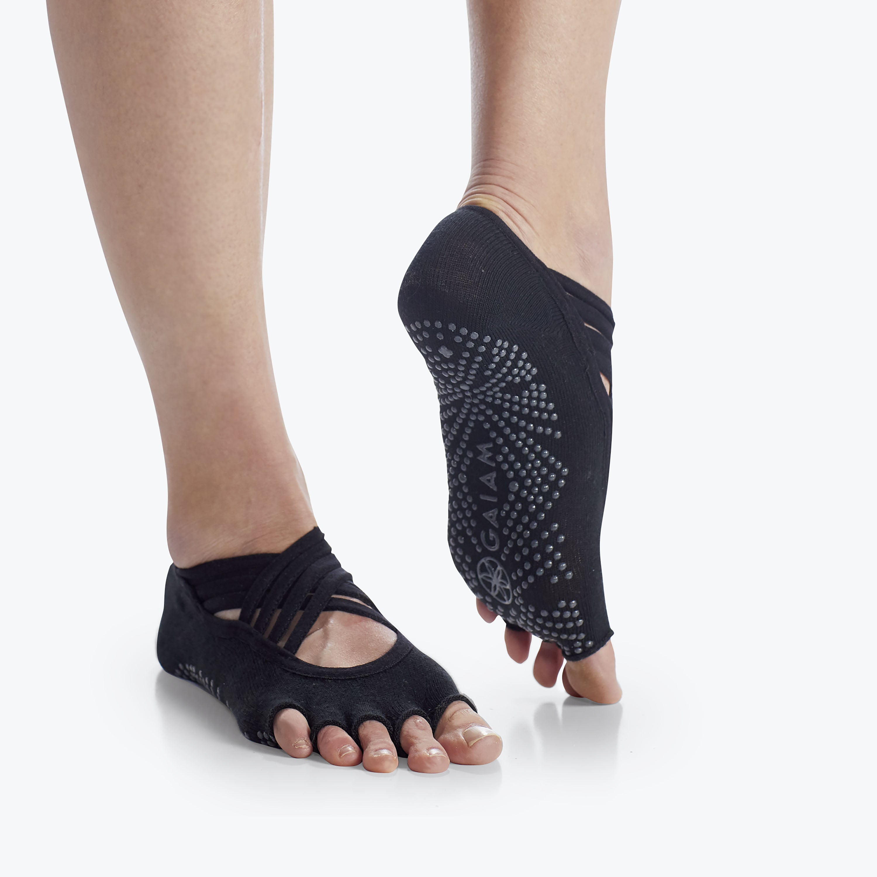 gaiam Yoga Sock Anklets - grippy Leg Warmer Ankle Socks for Yoga