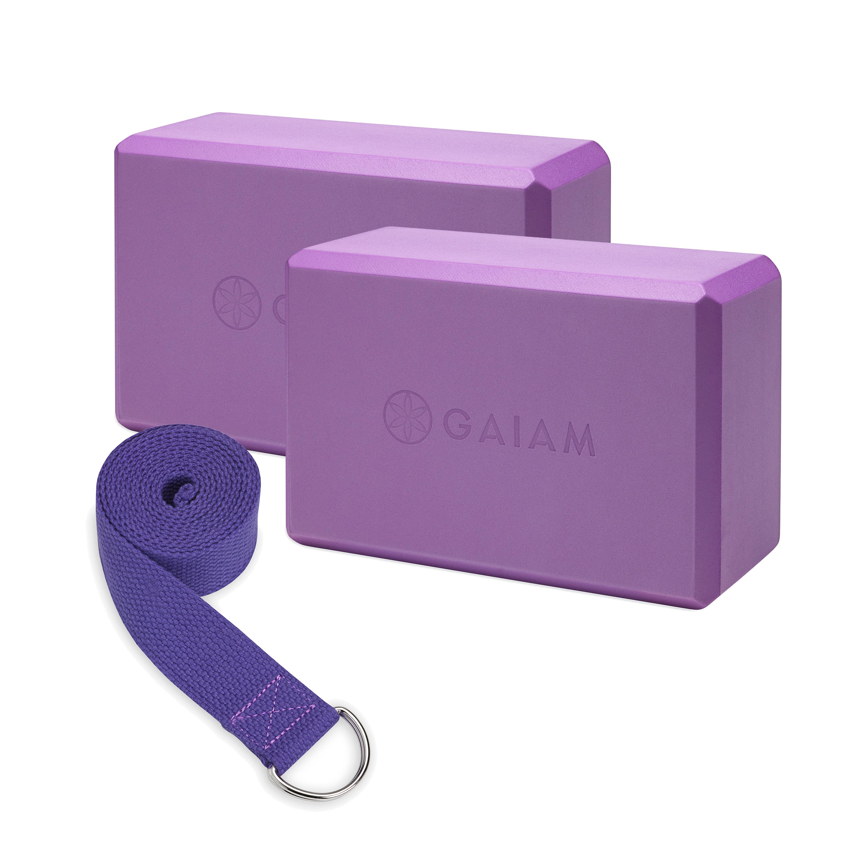 Gaiam yoga block and strap sales