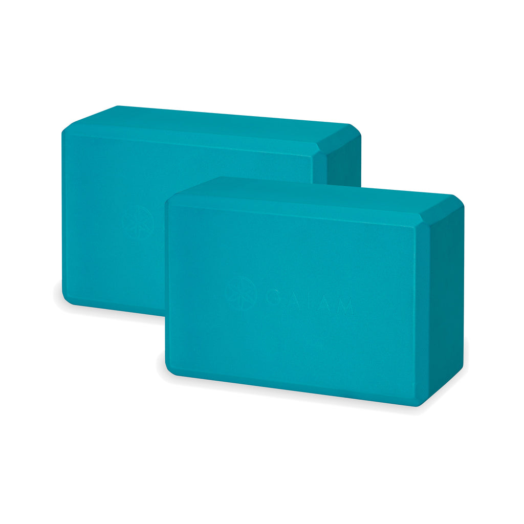 Yoga Block 2-Pack vivid blue front angle